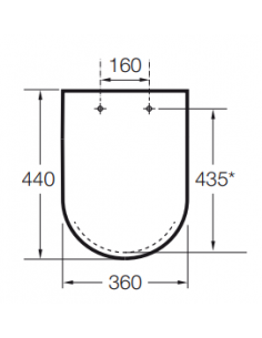 TAPA WC Y ASIENTO 560 MM. HALL ROCA 2