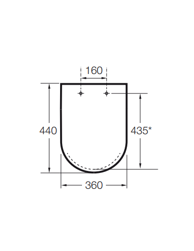 TAPA WC Y ASIENTO 560 MM. HALL ROCA