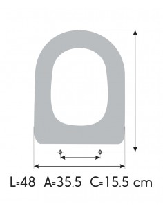 UNISAN ALFA PLUS Soft Close Toilet Seat Made to Measure 2