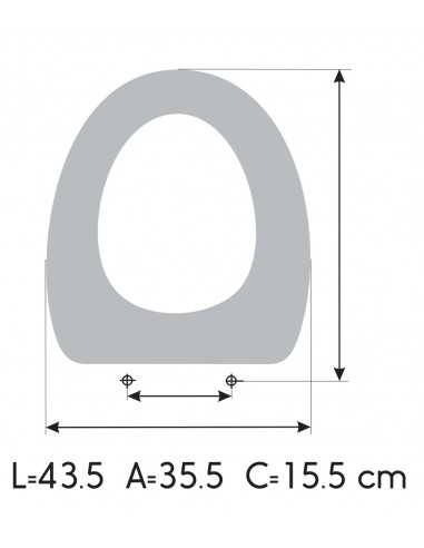 Toilet Seat SANGRÁ NOVELLA made to measure