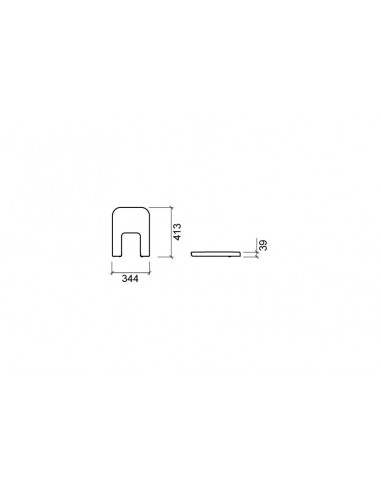 Sedile bidet bianco serie Advance UNISAN - SANINDUSA ORIGINALE