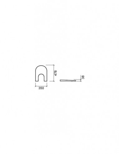 UNISAN - SANINDUSA URB.Y Series White Bidet Cover ORIGINAL