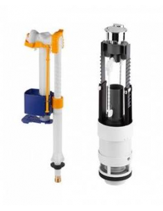 Low-Level Cistern Mechanism with Dual Flush 3/6 l. Down Inlet URB.Y 60 / URB.Y PLUS - UNISAN - SANINDUSA