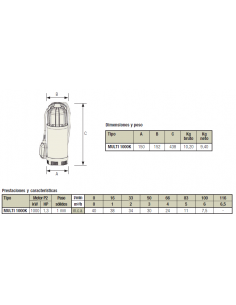 ELECTROBOMBA SUMERGIBLE MULTIETAPA MULTI 1000K 2