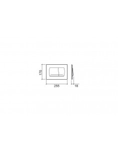 Dual Flush Button for In-wall Tank EASY - UNISAN - SANINDUSA 2