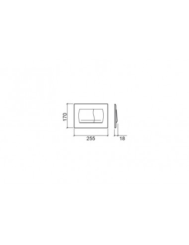Bouton double chasse pour réservoir encastré EASY - UNISAN - SANINDUSA