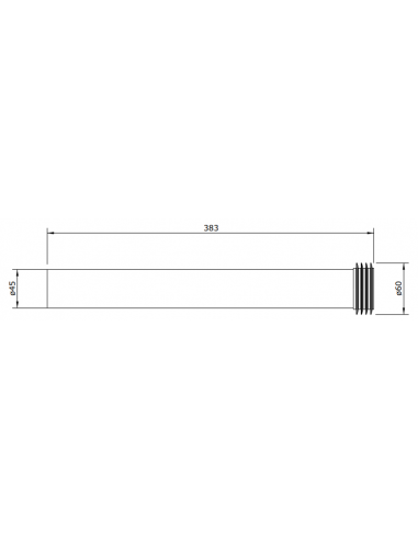 Waste Pipe D45/44x380 AVEIRO UNISAN - SANINDUSA