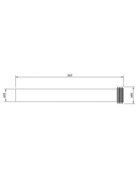 Waste Pipe D45/44x380 AVEIRO UNISAN - SANINDUSA