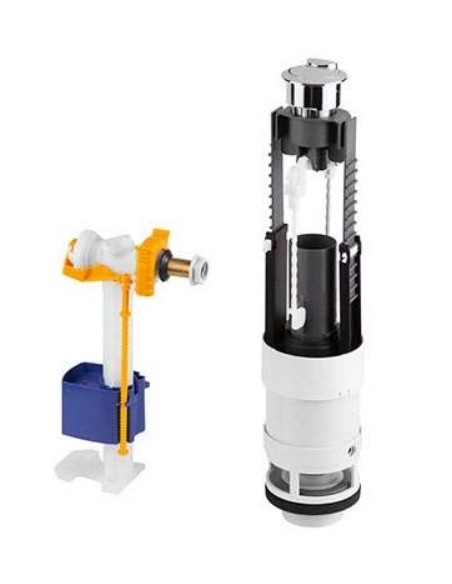 Meccanismo di doppio scarico per cassetta bassa con alimentazione laterale BENISSA UNISAN - SANINDUSA