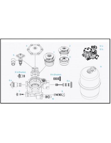 Pistón Válvula Descalcificador Delta Simplex