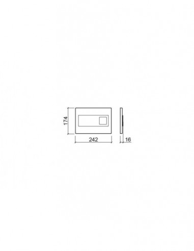 Recessed Cistern Flush Plate SQUARE UNISAN - SANINDUSA