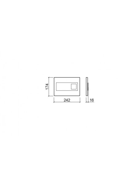 Plaque de Déclenchement Citerne Encastrée SQUARE UNISAN - SANINDUSA Plaque de Déclenchement Citerne Encastrée SQUARE UNISAN - SANINDUSA