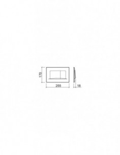 Recessed Cistern Flush Plate PLAN UNISAN - SANINDUSA 2