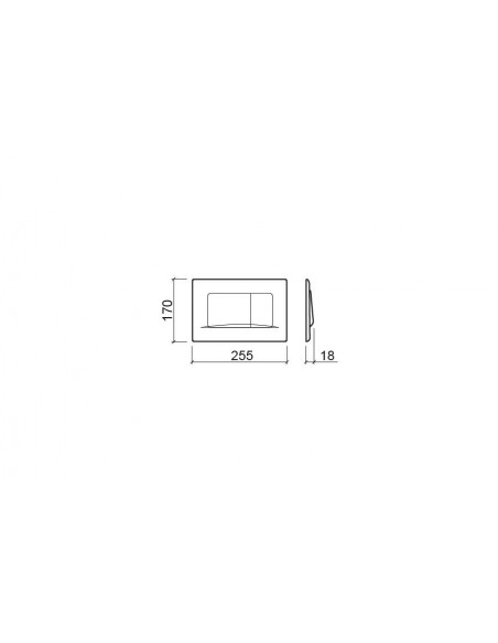 Recessed Cistern Flush Plate PLAN UNISAN - SANINDUSA