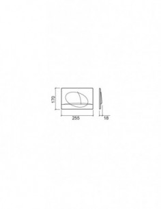 Plaque de Déclenchement Citerne Encastrée ORANGE UNISAN - SANINDUSA 2