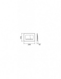 Placa de Descarga Cisterna Embutida EASY UNISAN - SANINDUSA 2