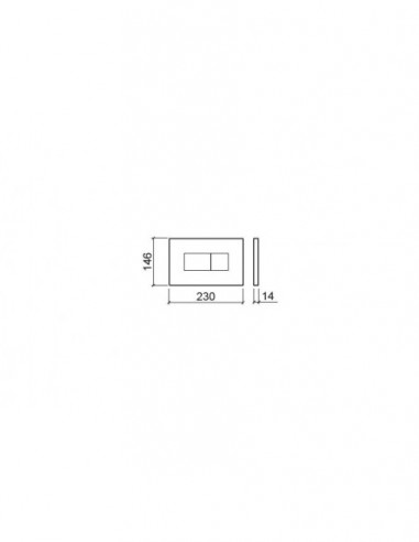 Recessed Cistern Flush Plate QUADRO UNISAN - SANINDUSA