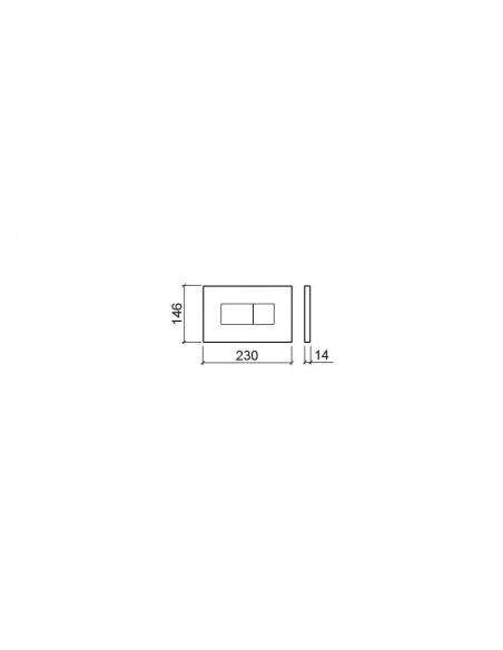 Placa De Descarga Cisterna Empotrada QUADRO UNISAN - SANINDUSA Placa De Descarga Cisterna Empotrada QUADRO UNISAN - SANINDUSA