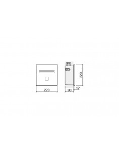 Electronic Flush Plate for Recessed Cistern PLAN with Battery UNISAN - SANINDUSA 2