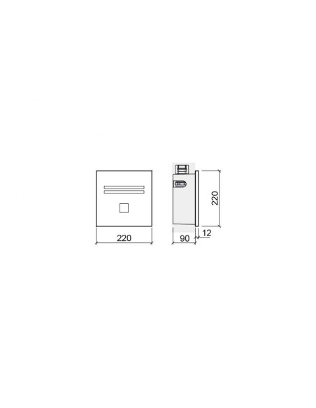 Placca di scarico elettronica per cisterna incassata PLAN con batteria UNISAN - SANINDUSA Placca di scarico elettronica per cisterna incassata PLAN con batteria UNISAN - SANINDUSA