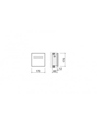 Placca di scarico elettronica con batteria PLAN per urinario UNISAN - SANINDUSA