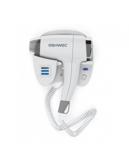 Secador De Pelo Con Soporte 1400W ABS Blanco