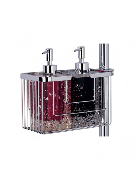 Panier de douche en acier inoxydable côté gauche