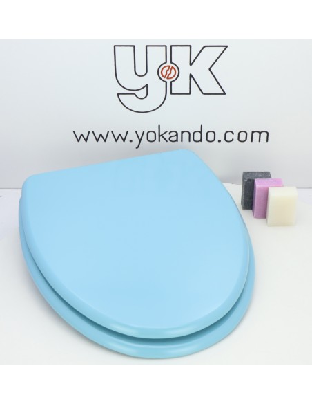Tapa WC JACOB DELAFON PRESQU'ILE Caída Amortiguada Fabricada A Medida AZUL FLORIDA