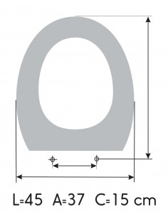 Abattant WC NOKEN PORCELANOSA MAREA avec Frein De Chute ETOOS 2