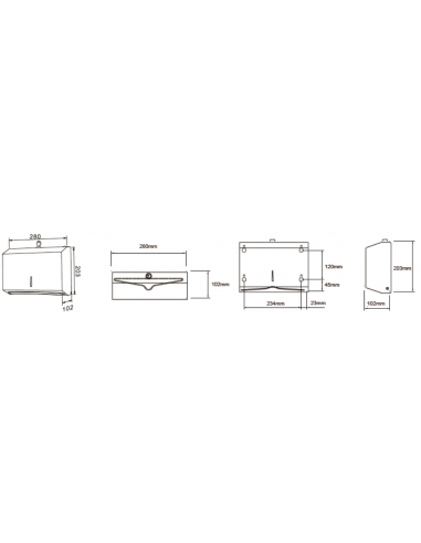 Small paper towel steel distributor GENWEC