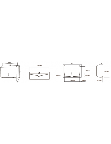 Small paper towel steel distributor GENWEC