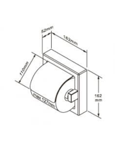Toilet paper roll holder Mural INOX 304 Shiny 2