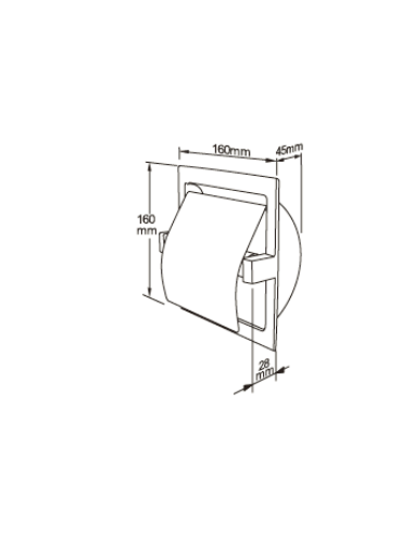 Portarrollos Encastrado 1 Rollo INOX 304 Brillante GENWEC