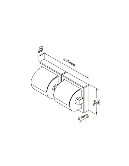 Wall Roll Holder 2 Rolls INOX 304 Shiny GENWEC Wall Roll Holder 2 Rolls INOX 304 Shiny GENWEC