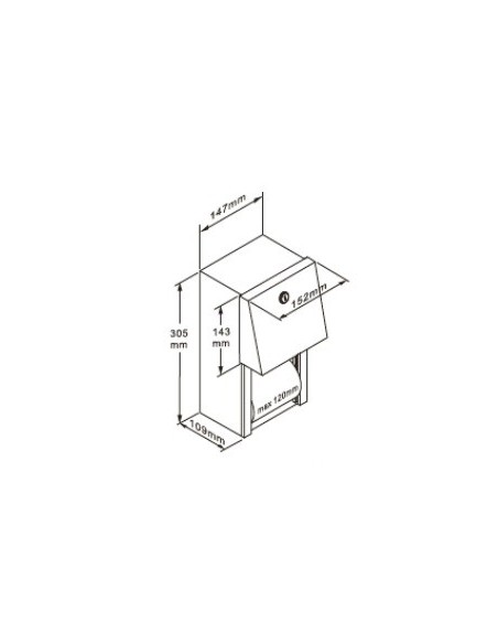 Dispensador Doble Rollo Mural INOX 304 Satinado