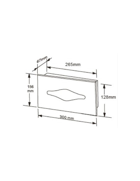 Dispenser di salviette da incasso INOX 304 Brillante