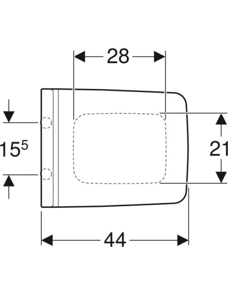 Tampa de Sanita Geberit Xeno² Dobradiças QuickRelease Original