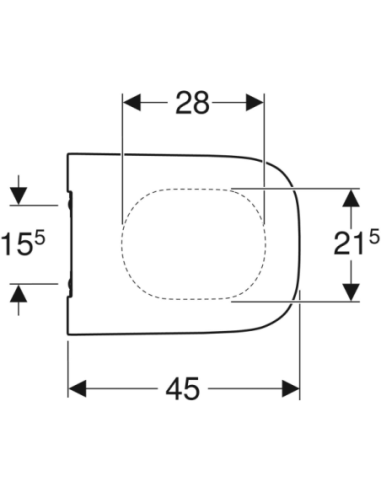 Tampa de Sanita Geberit Smyle original Dobradiças QuickRelease Queda Amortecida
