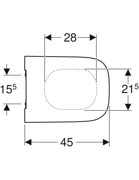 Tampa de Sanita Geberit Smyle original Dobradiças QuickRelease Queda Amortecida