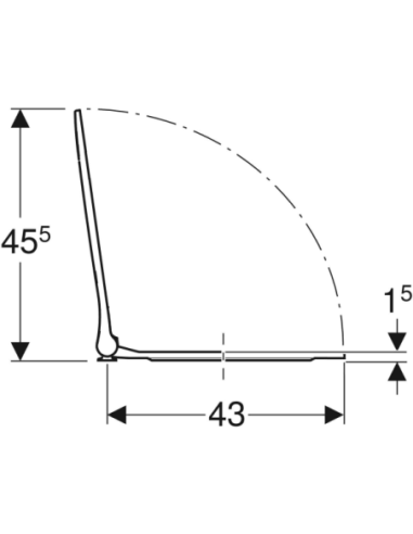 Tampa de Sanita Geberit Smyle original Dobradiças QuickRelease Queda Amortecida