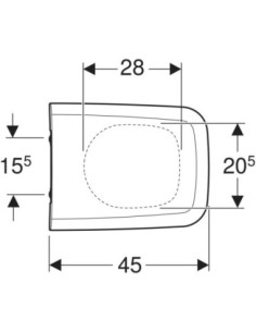 Sedile Copriwater Geberit iCon Square Originale 2