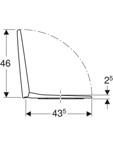 Original Geberit Selnova WC SEAT with metal anchors