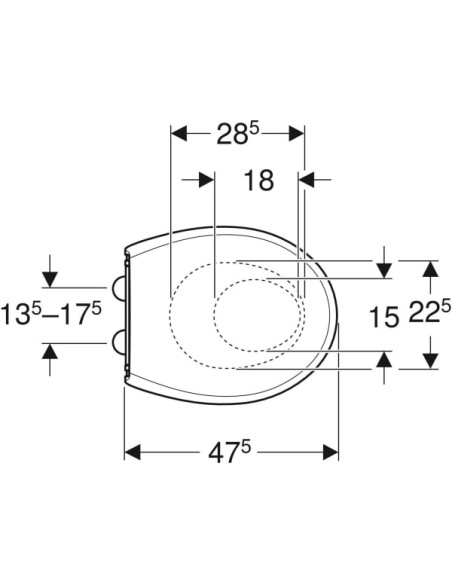 Original Geberit Selnova toilet seat with child adapter