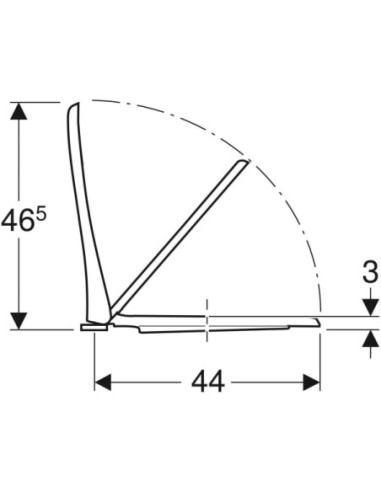 Tampo de sanita original Geberit Selnova com adaptador para criança