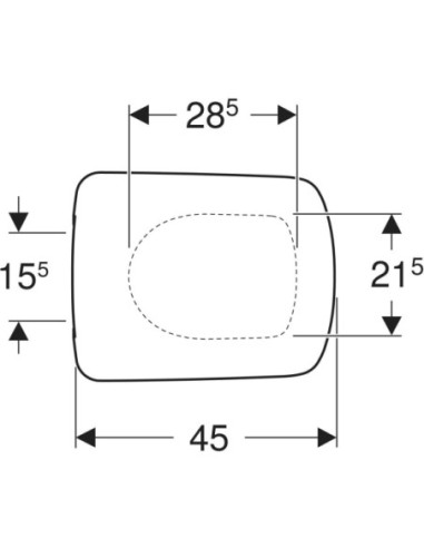Original Geberit Selnova Square Slim Toilet Seat