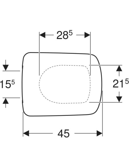Original Geberit Selnova Square Slim Toilet Seat