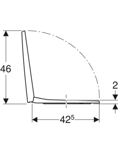 TAPA WC Geberit Selnova Square Slim Original