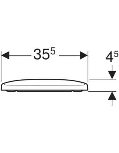 Abattant wc Geberit Selnova Square Slim Original avec chute amortie