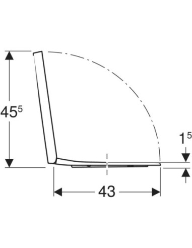 Sedile Copriwater Geberit Selnova Square Originale
