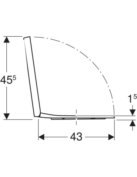Sedile Copriwater Geberit Selnova Square Originale